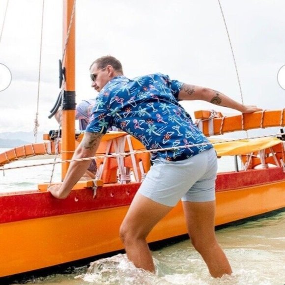 Chubbies Men’s Originals Stretch Short The Altitudes 5.5” Light Blue Size XL NWT - Picture 3 of 13